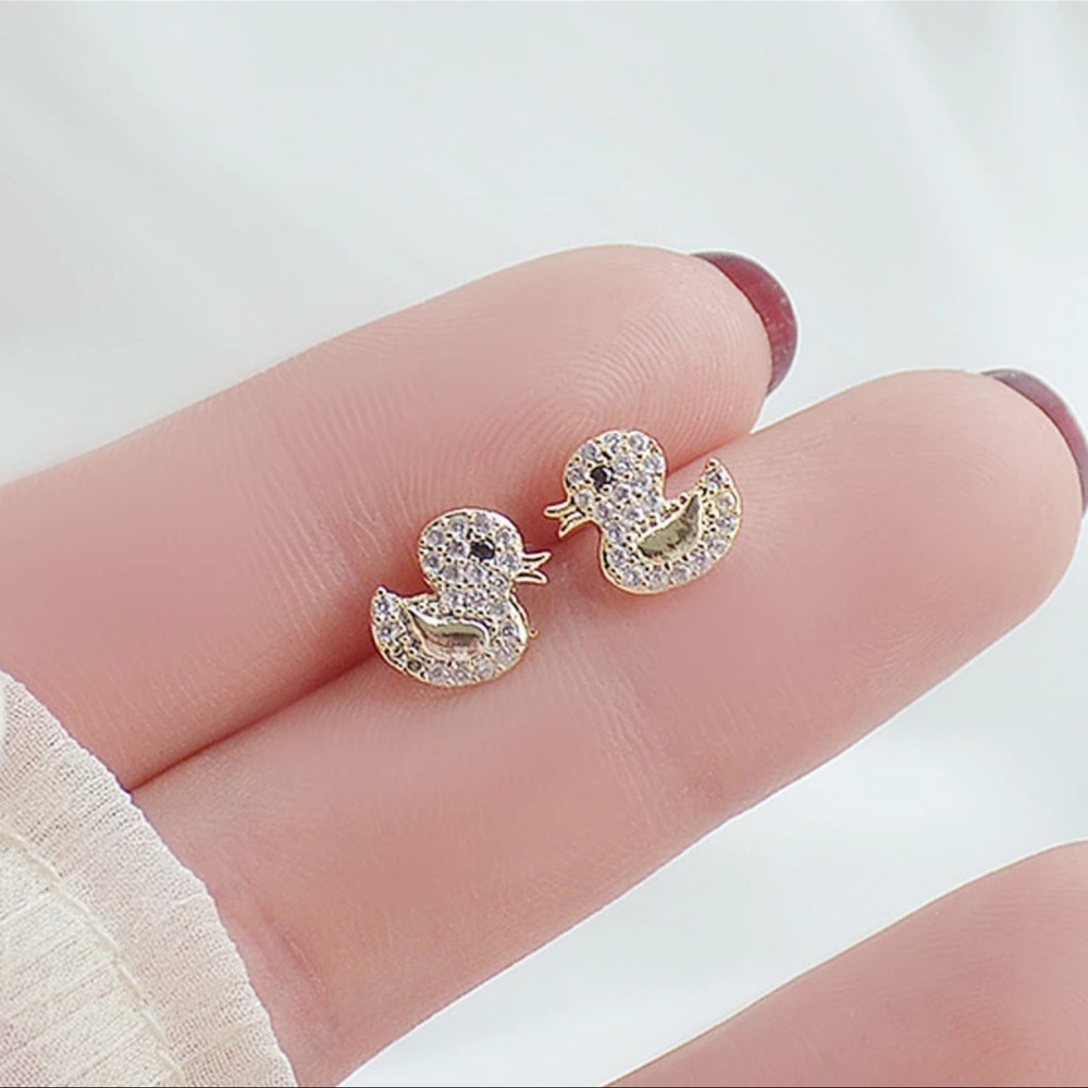 Tiny Duck Earrings